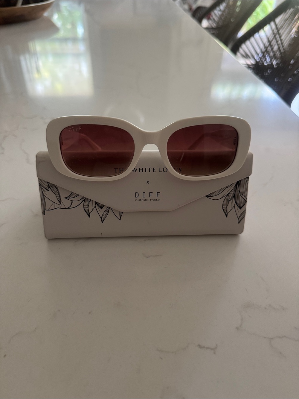Diff Eyewear White Frame Sunglasses “The White Lotus” series